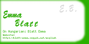 emma blatt business card